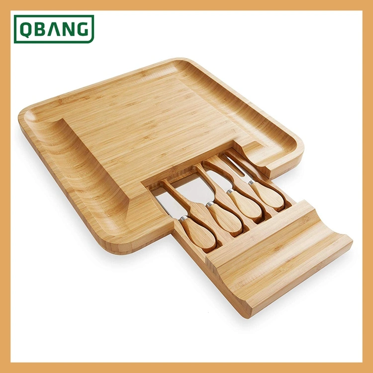 Kitchen High Quality Rice Husk Cutting Bamboo Chopping Cheese Board