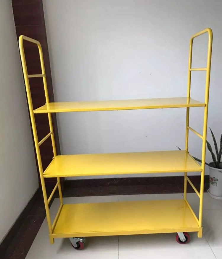 Wide Metal Shelf Trolley Bar Cart with Powder Coated Finishing