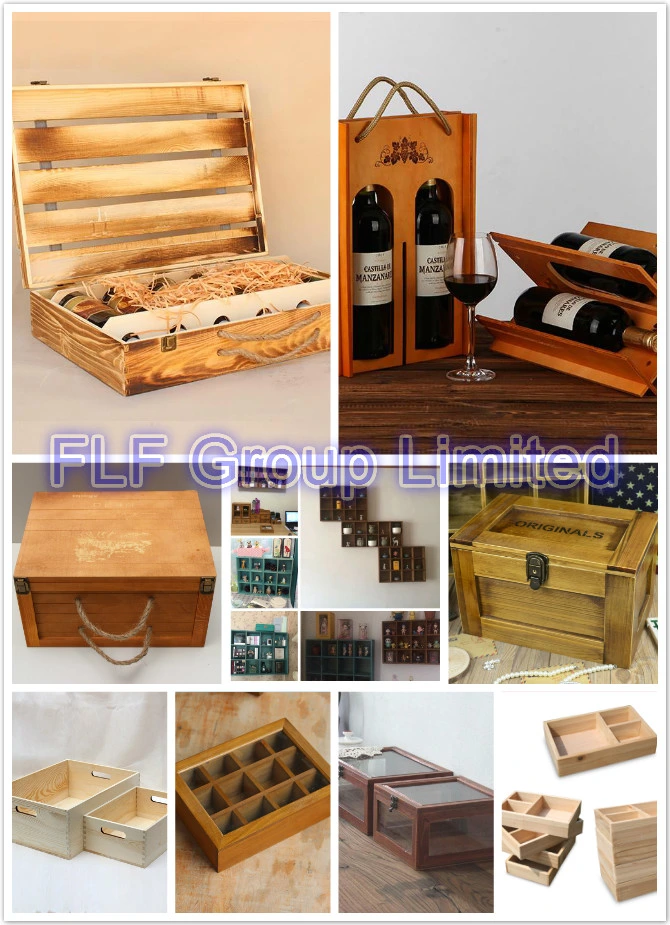 Eco-Friendly Customized Pine Wood Compartments Clear Window Wooden Tea Boxes